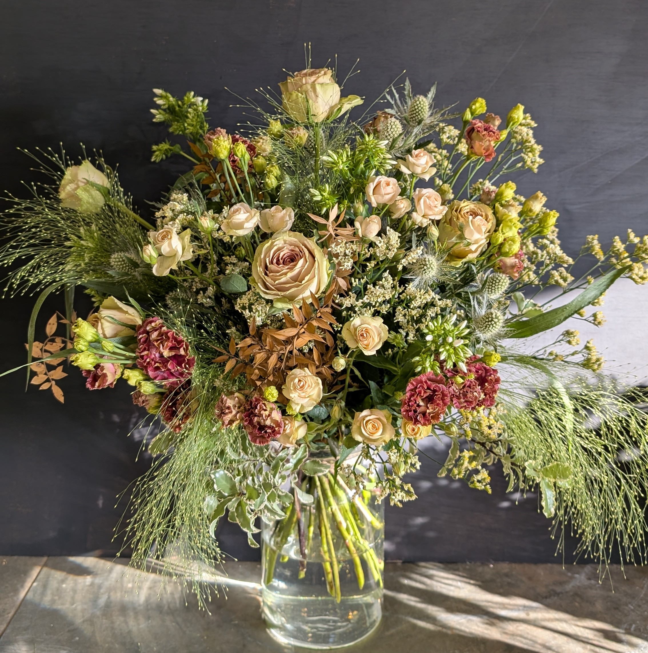 Large vintage bouquet in vase