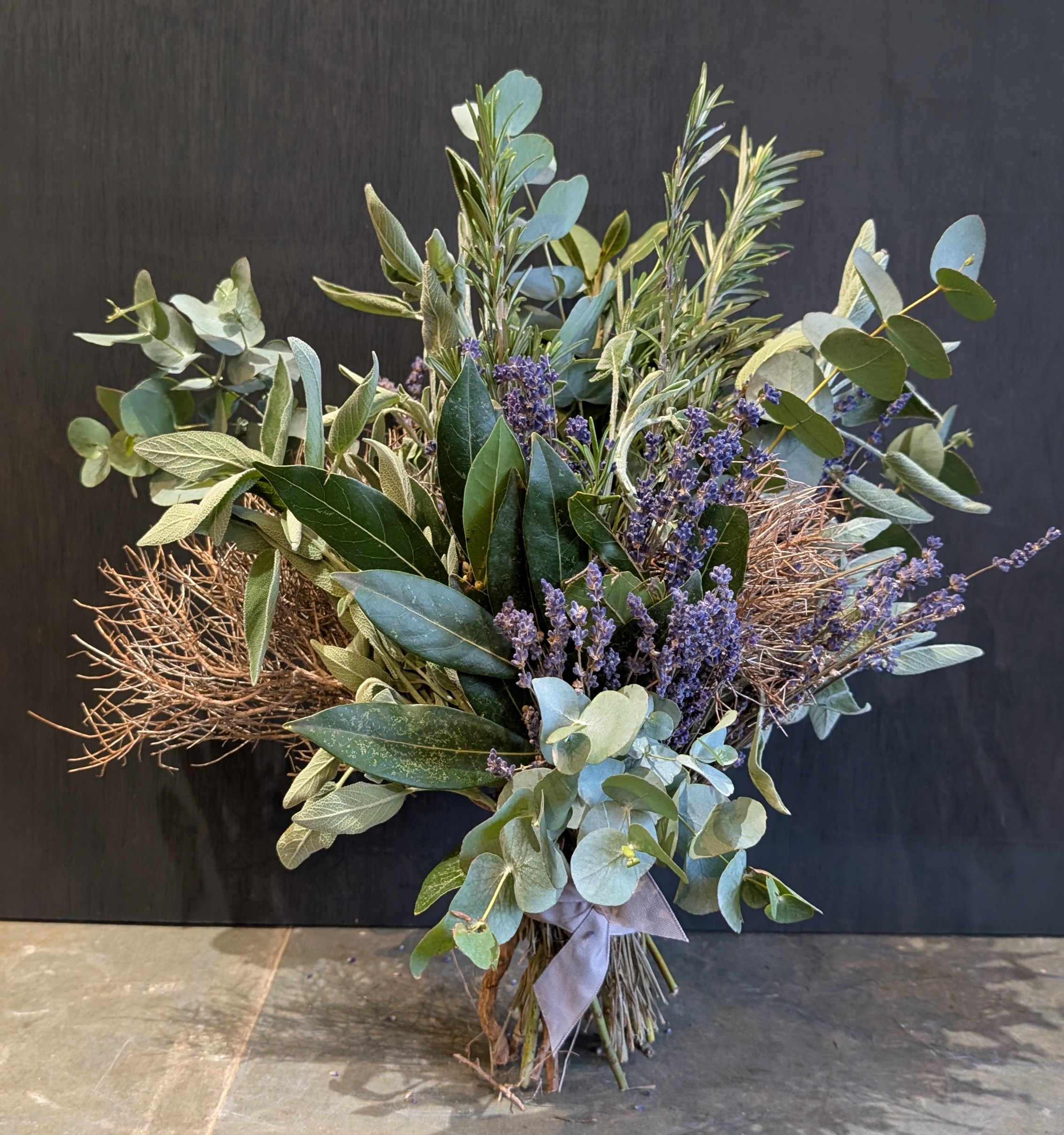 Dried lavender and herbs